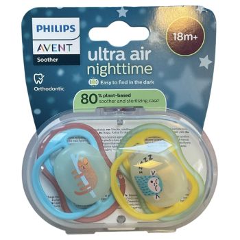 Ultra Air Nachtschnuller +18 Monate Avent - 2er Pack Schnuller
