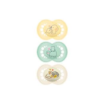 Anatomische Schnuller Original Tag/Nacht 18 Monate+ beige Mam - 3er-Pack Schnuller