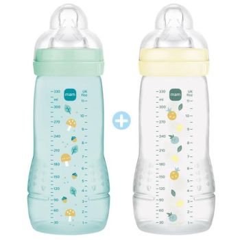 Easy Active Flaschen in den Farben Ice und Pearl ab 6 Monaten Mam - Set mit 2 Flaschen &agrave; 330 ml