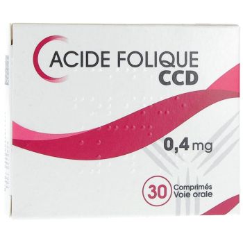 Folsäure CCD 0,4 mg Tabletten - Packung mit 30 Tabletten