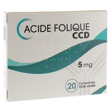 Folsäure CCD 5 mg - Packung mit 20 Tabletten