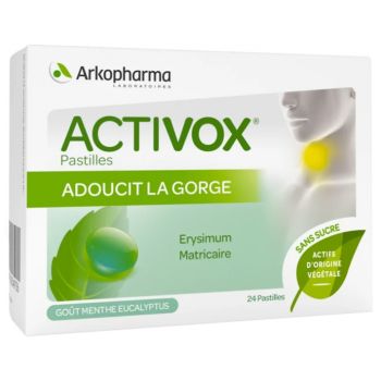 Activox Pastillen mit Eukalyptusminze Arkopharma - Packung mit 24 Pastillen