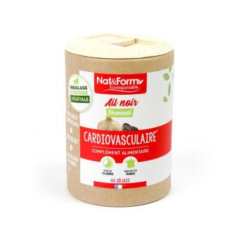 Schwarzer Knoblauch fermentiert Ecoresponsable Nat&form - Dose mit 60 Kapseln