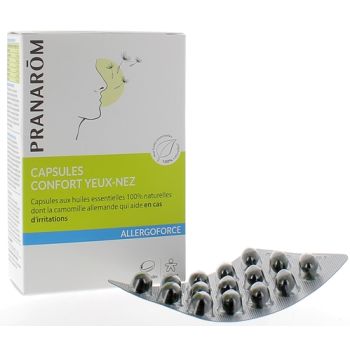 Allergoforce Kapseln Augen-Nasen Komfort Pranarom - Packung mit 30 Kapseln