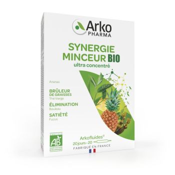 Arkofluides Synergie Schlankheit BIO trinkbare Lösung in Ampullen Arkopharma - Packung mit 20 Ampullen