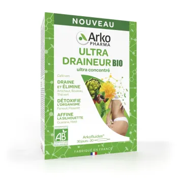 Arkofluides Ultra Drainage Bio Arkopharma - Packung mit 30 Ampullen