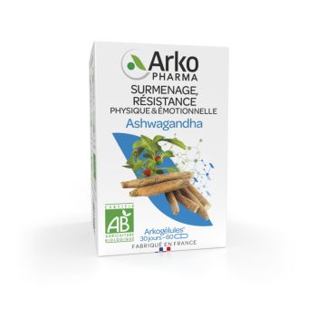 Arkogélules Ashwagandha bio Arkopharma - Packung mit 60 Kapseln