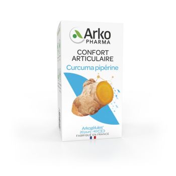 Arkogélules Kurkuma Piperin Gelenkkomfort Bio Arkopharma - Packung mit 40 Kapseln