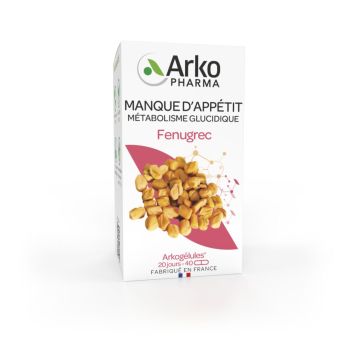 Arkogélules Bio-Bockshornklee Arkopharma - Packung mit 40 Kapseln