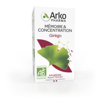 Arkogélules Ginkgo bio Arkopharma - Packung mit 150 Kapseln