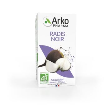 Arkogélules Schwarzer Rettich Bio Arkopharma - Packung mit 40 Kapseln