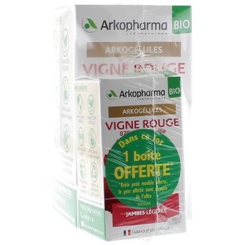 Arkog&eacute;lules Bio Rote Weinrebe Arkopharma - Packung mit 150 Kapseln + 45 Kapseln gratis