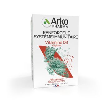 Arkogélules Vitamin D3 pflanzlich 2000 IE Arkopharma - Packung mit 90 Kapseln