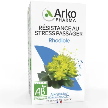 Arkogélules Rhodiola Stresspassager Bio Arkopharma - Packung mit 150 Kapseln
