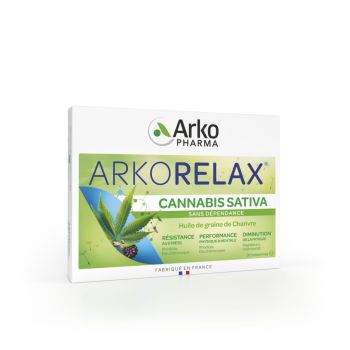 Arkorelax Cannabis sativa Arkopharma - Packung mit 30 Tabletten