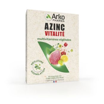 Azinc Vitalität Pflanzliche Multivitamine Arkopharma - Packung mit 30 Tabletten