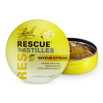 Bach Rescue Pastillen Zitronengeschmack Famadem - Dose mit 50 g