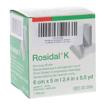 Kurze Dehnungsband Rosidal K Lohmann & Rauscher - ein Band von 6cmx5m
