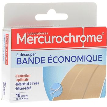 Wirtschaftsverband zum Ausschneiden Mercurochrome - Packung mit 10 Bändern