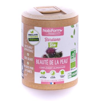 Bio-Burdock Hautpflege Nat&Form - Packung mit 200 Kapseln
