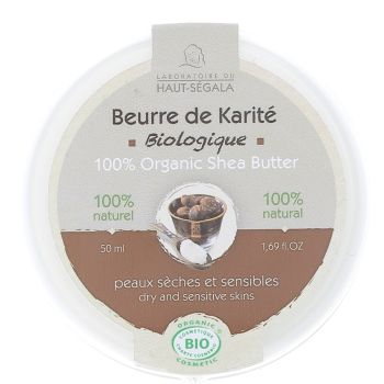 Bio-Sheabutter für trockene und empfindliche Haut Laboratoire Haut-Ségala - 50 ml Tiegel