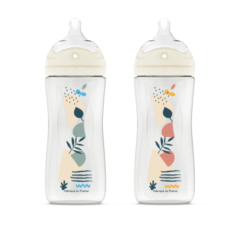 Anti-Kolik-Flasche mit Multi-Loch-Sauger +6 Monate Dodie - Flasche mit 330 ml
