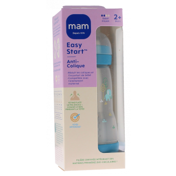 Easy Start Anti-Kolik Flasche 2+ Monate mittlerer Fluss Ozeanblau Mam - 1 Flasche 260ml