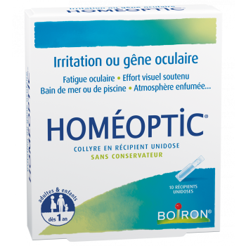 Hom&ouml;opathische Augentropfen in Einzeldosisbeh&auml;lter Boiron - Schachtel mit 10 Einzeldosisbeh&auml;ltern zu 0,4 ml