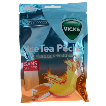 Vicks Pfirsich Eistee Bonbons - 72g Beutel