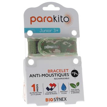 Wiederaufladbares Junior-Mückenarmband Camouflage Para Kito - 1 Armband + 2 Nachfüllungen