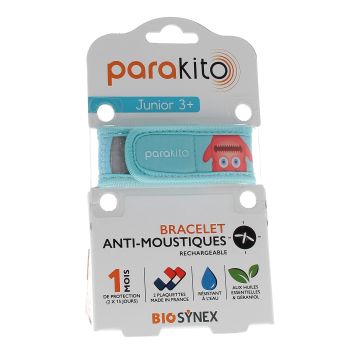 Wiederaufladbares Junior-Mückenarmband Monster Para'kito - 1 Armband + 2 Nachfüllungen
