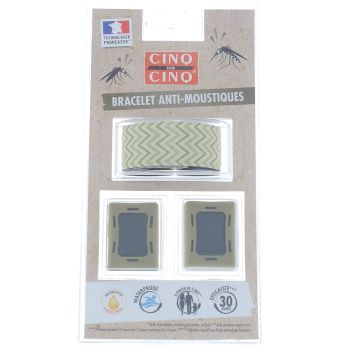 Mückenabwehrarmband Khaki Cinq sur Cinq - Ein Armband + 2 Nachfüllungen