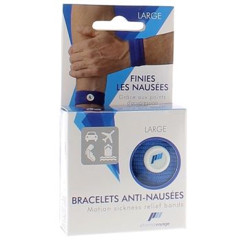 Anti-Übelkeitsarmband Erwachsene blau Größe L Pharmavoyage - ein Paar Armbänder