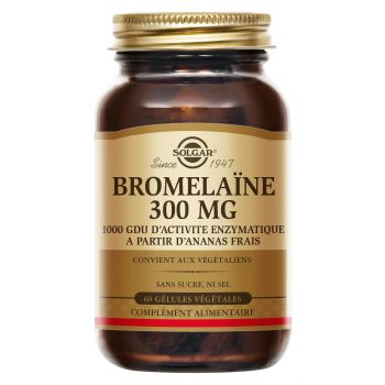 Bromelain 300 mg Solgar - Dose von 60 Kapseln