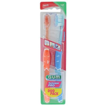 Weiche Zahnbürste Technik Pro Duo Pack Gum - 2 Zahnbürsten