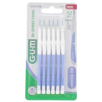Interdentalbürste Bi-directional 0,6 mm Gum - 6 Bürsten
