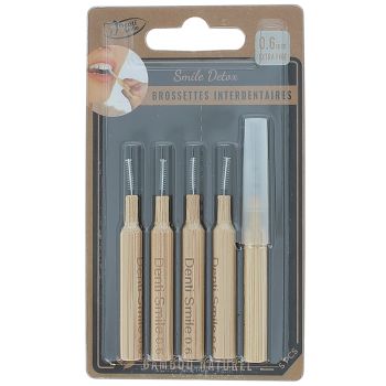 Bambus-Zwischenraumbürsten Smile Detox 0,6mm Denti'Smile - 5 Stück