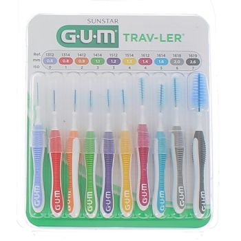 Interdentalbürsten Trav-Ler GUM - Packung mit 10 Bürsten