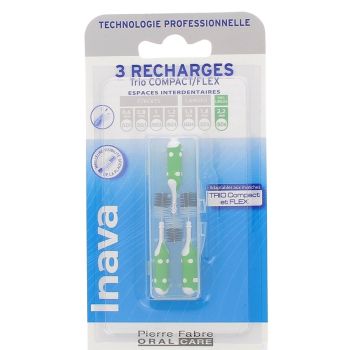 Interdentalbürsten 2,2 mm Trio Compact und Flex Inava - 3 Nachfüllungen