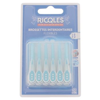 Flexible Interdentalbürsten Größe S Ricqles - Packung mit 30 Stück