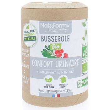 Bio-Bärentraube für Harnkomfort Nat&Form - Packung mit 90 Kapseln