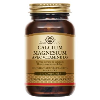 Calcium Magnesium Vitamin D3 Solgar - Dose von 150 Tabletten