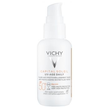 Capital Soleil UV Age Daily Tönende Anti-Fotostress-Fluid SPF 50+ Vichy - Pumpflasche mit 40 ml