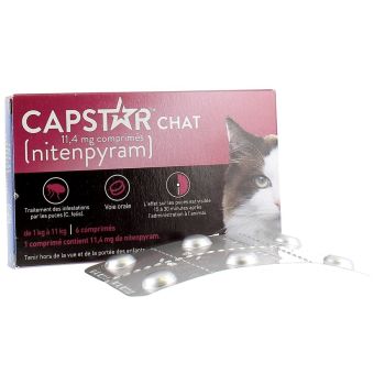 Capstar Katze 11,4 mg Nitenpyram-Tabletten - 6 Tabletten