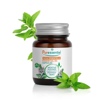 Bio-Pfefferminzöl-Kapseln Puressentiel - 60 Kapseln pro Packung
