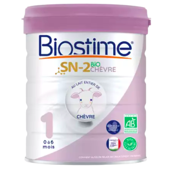 Ziegenmilchpulver SN-2 Bio f&uuml;r die erste Lebensphase Biostime - Dose mit 800 g