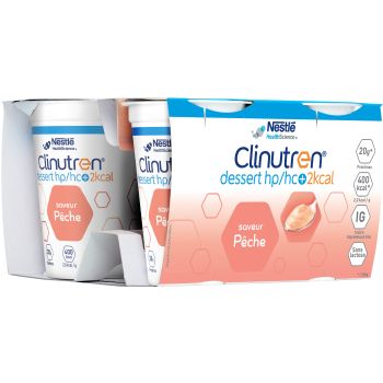 Clinutren Geschmack Pfirsich HP/HC + Nestlé - Packung mit 4x200g