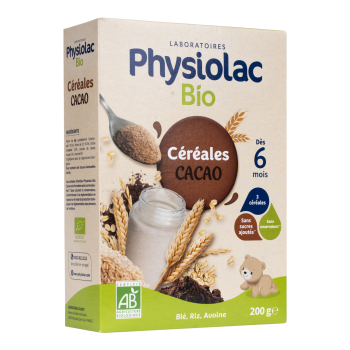 Physiolac Bio-Cerealien Kakao ab 6 Monaten Gilbert - 200 g Packung