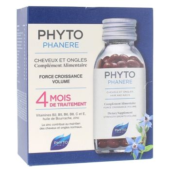 Phytophan&egrave;re Haare und N&auml;gel Phyto - Packung mit 2x120 Kapseln