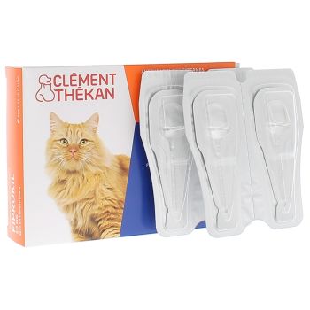 Fiprokil Katzen 50 mg Cl&eacute;ment Th&eacute;kan - Packung mit 4 Pipetten zu 0,50 ml